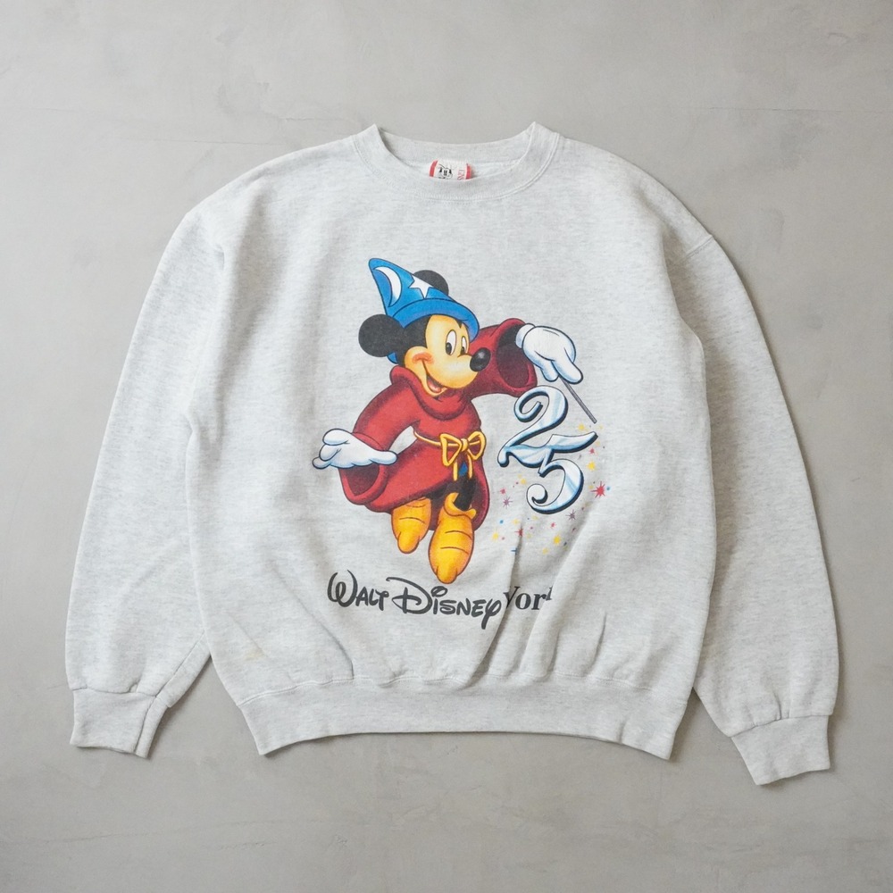 Vintage 90s Walt Disney World Sweatshirt Medium 25th Anniversary Gray